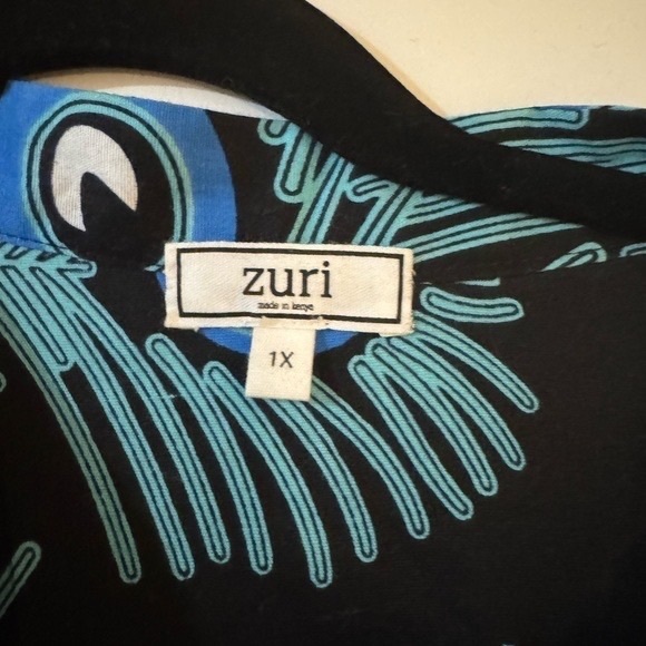 Elegant Blue Peacock Feather Dress - Picture 5 of 5